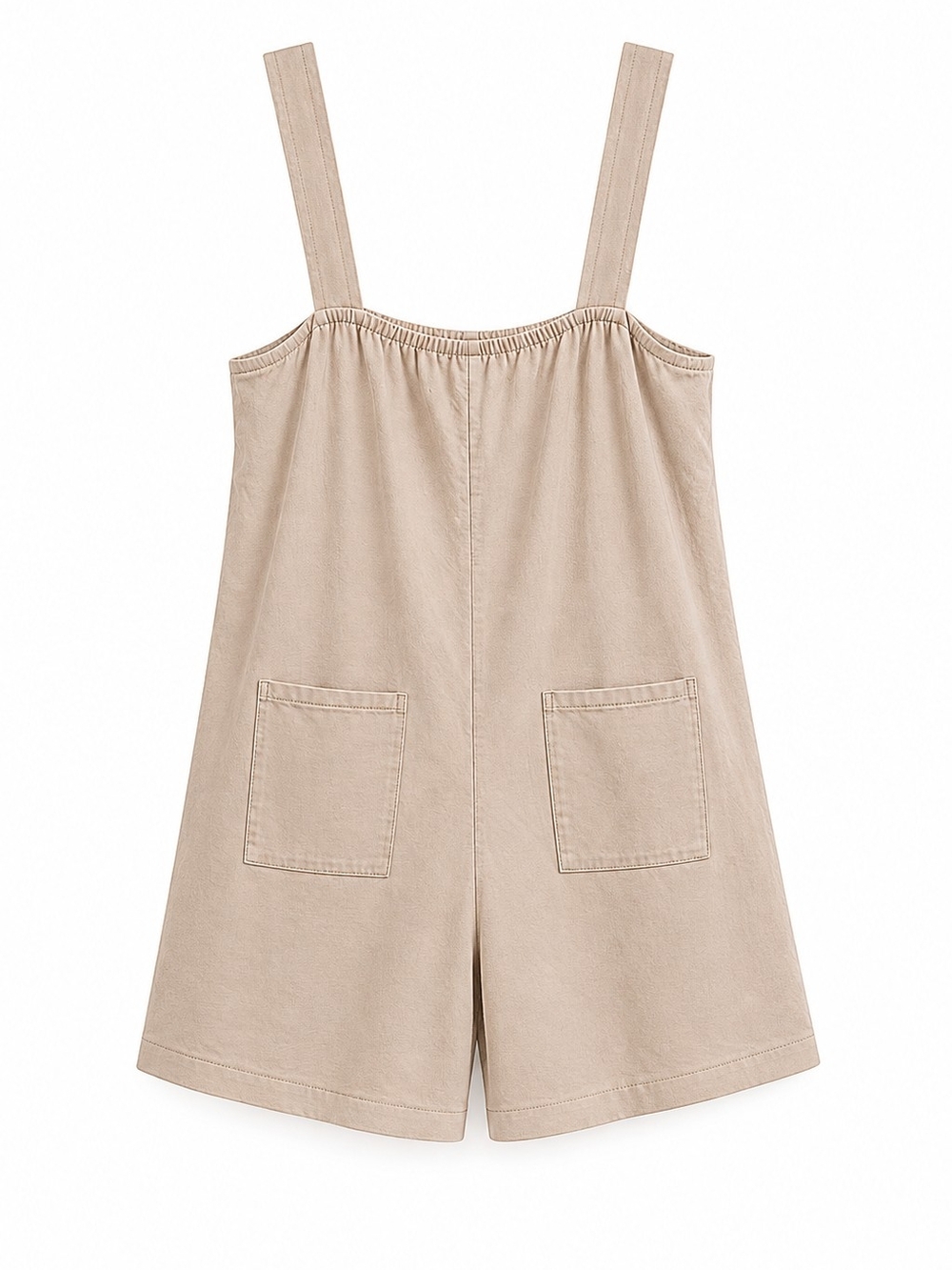 Free People FP Beach Nichola Romper L Beige Wide Leg Pocket Boho Chic Coastal - Picture 5 of 16